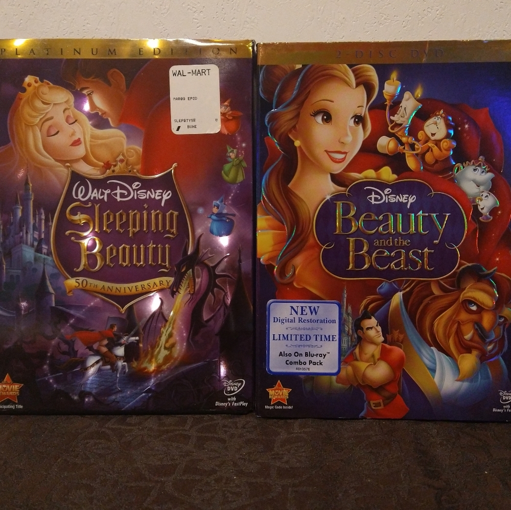 Walt Disney Sleeping Beauty and Beauty and the Beast